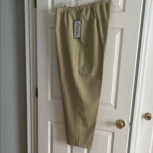 Elegant Women's Tan Straight Leg Pants